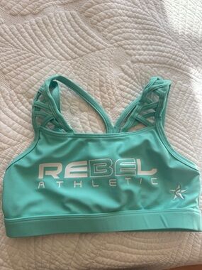 Rebel Athletic Girls' Mint Strappy Sports Bra